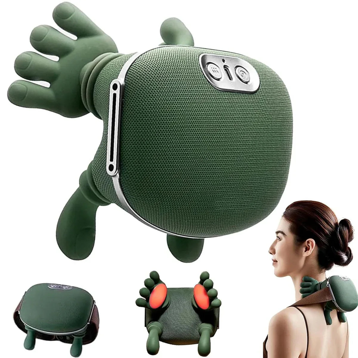 Shiatsu Neck & Shoulder Massager with Heat | Deep Tissue Electric Massage Pillow