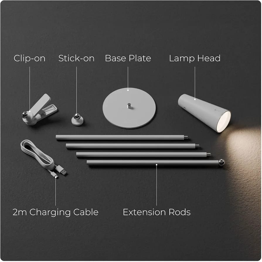 5-in-1 Rechargeable LED Study Lamp | Adjustable Desk & Floor Lamp